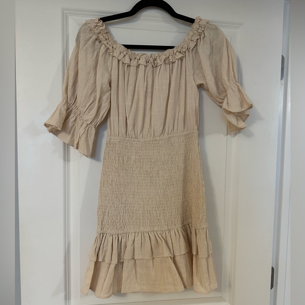 Linen petal & pup dress